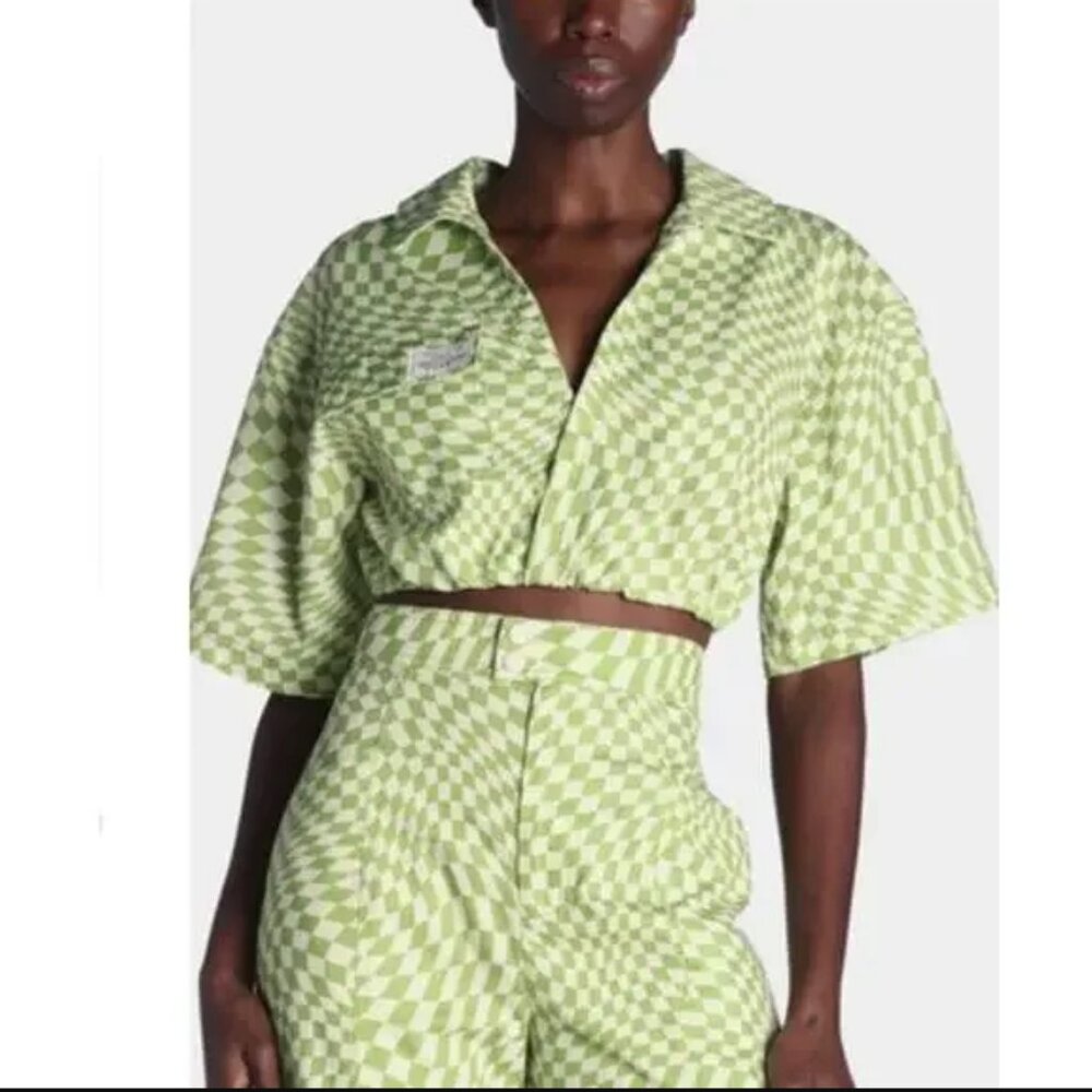 The Fifth Label of Australia Cropped Checkered Top Sz M NWT